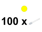 LED 3 mm klar/gelb - 100 Stück