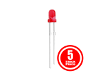 LED 5 mm red, Pack of 5