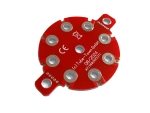 Tube-Town Turret-Sockel PCB - red